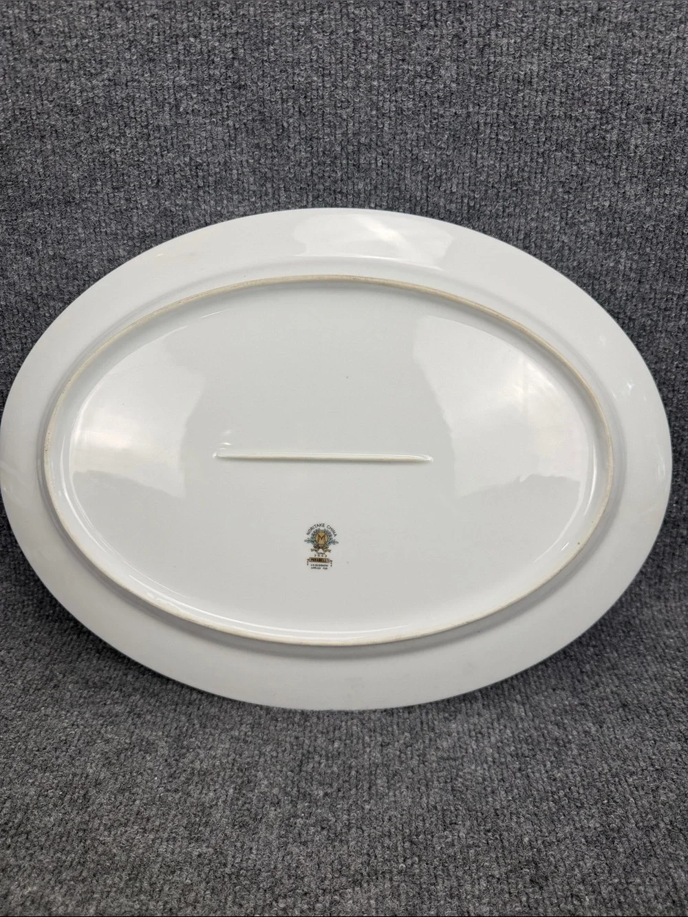 Noritake Ireland Mirabelle 3843 Large Platter Floral Clusters with Gold Trim